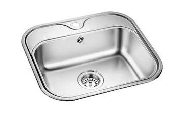 Secher Ribe 480 BK1 køkkenvask 550 x 498 mm. Rustfrit stål